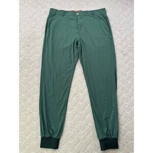 Redvanly Jogger Pants Mens Large Green Stretch Golf Athletic‎ Cuffed Performance